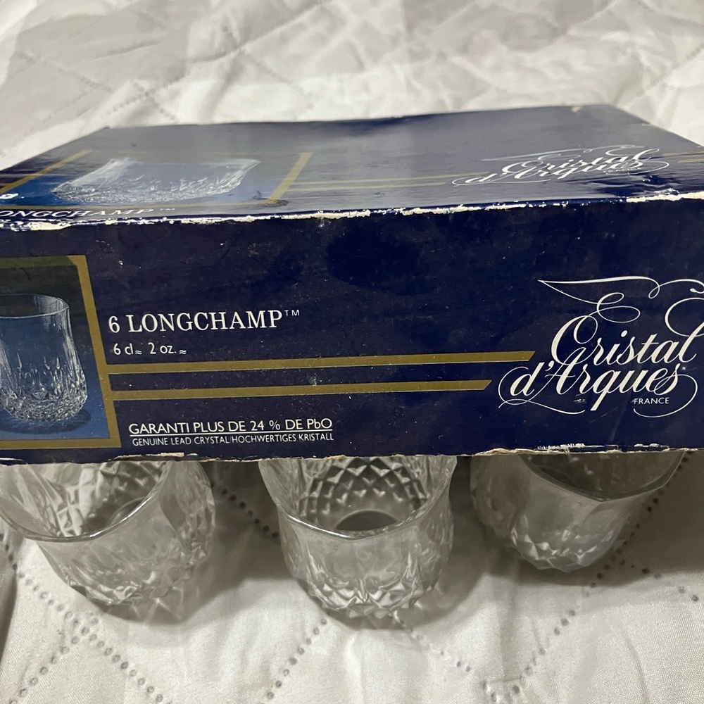 Longchamp Crystal Glass Set with Blue Box